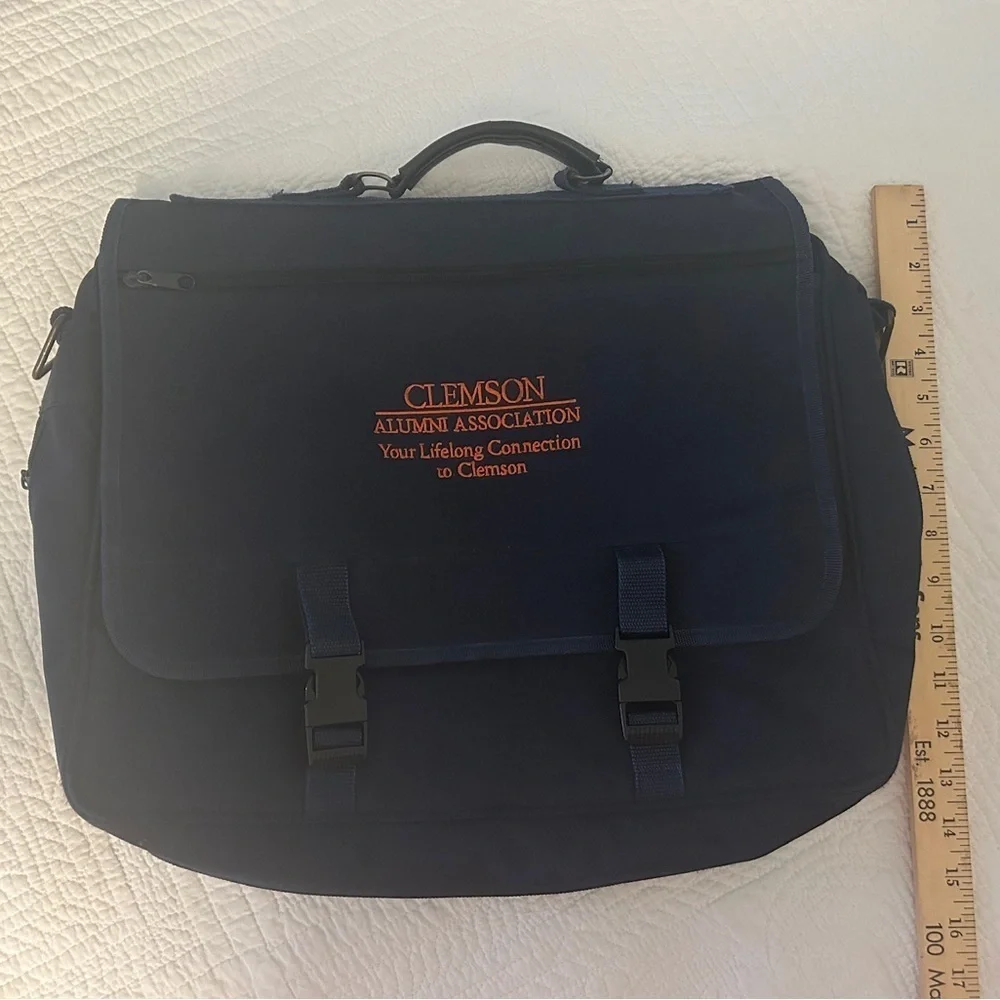 Navy Messenger Bag clemson university